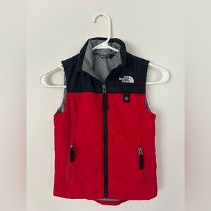 The North Face Boys Zip Front Vest Size XXS Red Black